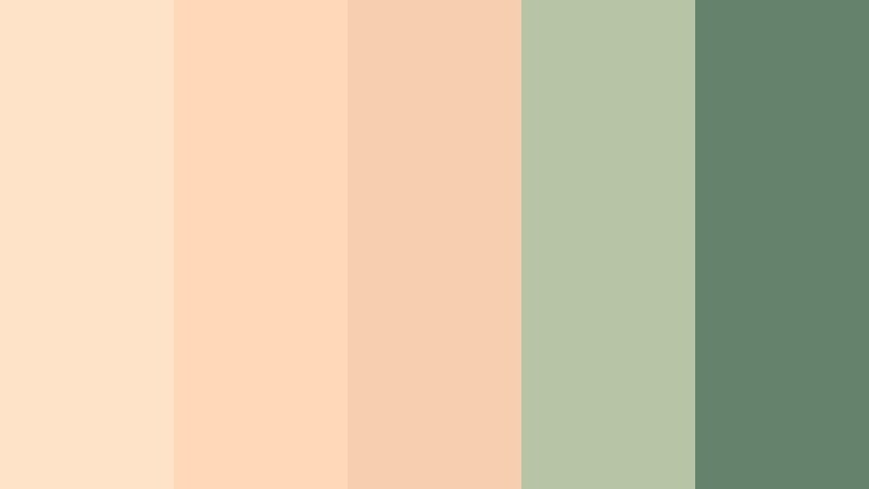 peach garden whisper apricot cream color palette with hex codes