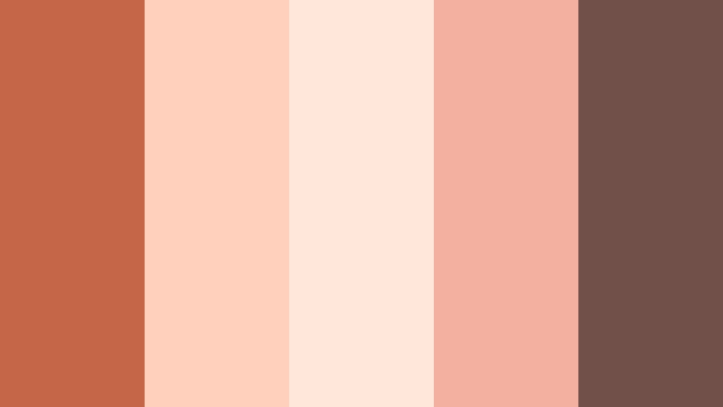 peach linen dawn warm terracotta color palette with hex codes