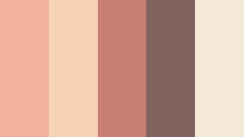 peach polaroid film look color color palette with hex codes