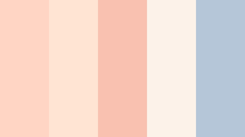 peachy cloud reverie powder peach color palette with hex codes