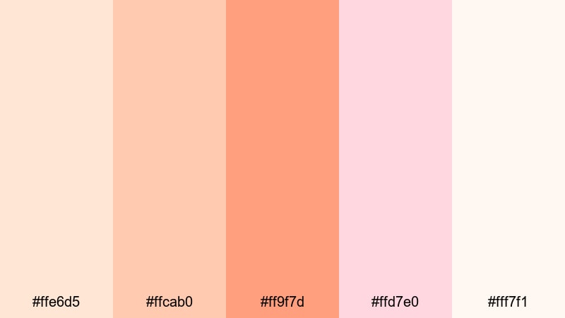 peachy profile grid instagram color palette with hex codes