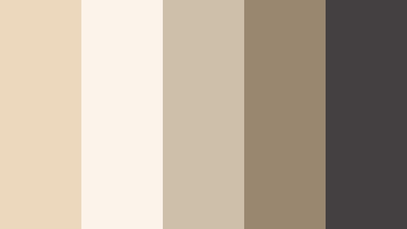 pearl lobby luxe pale almond color palette with hex codes