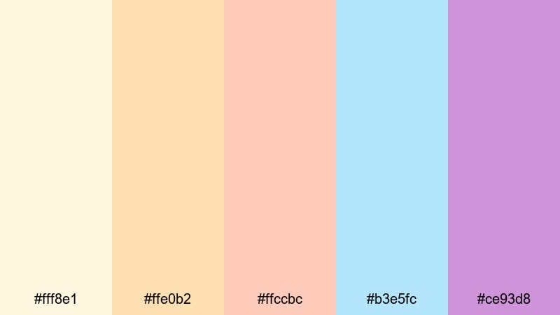 pediatric comfort ward medical color palette with hex codes