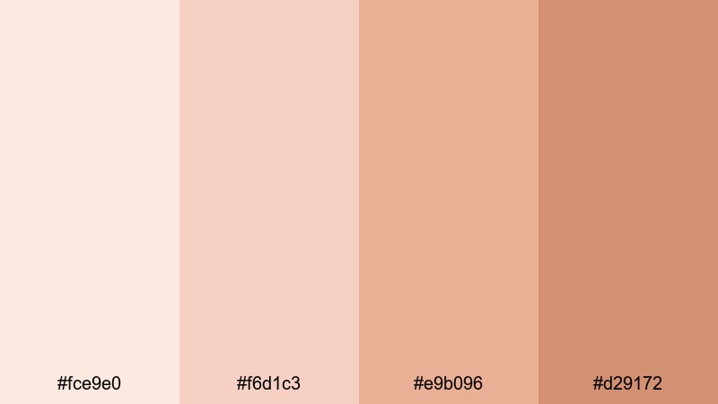 petal glow fawn fawn color palette with hex codes