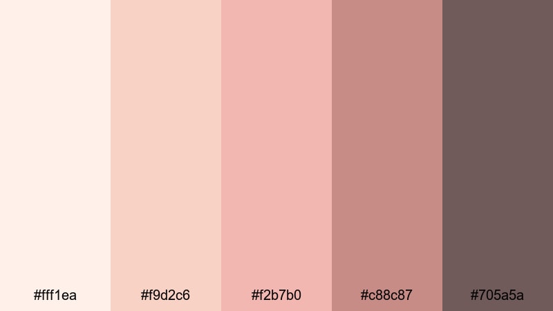 petal kiss champagne rose gold champagne color palette with hex codes