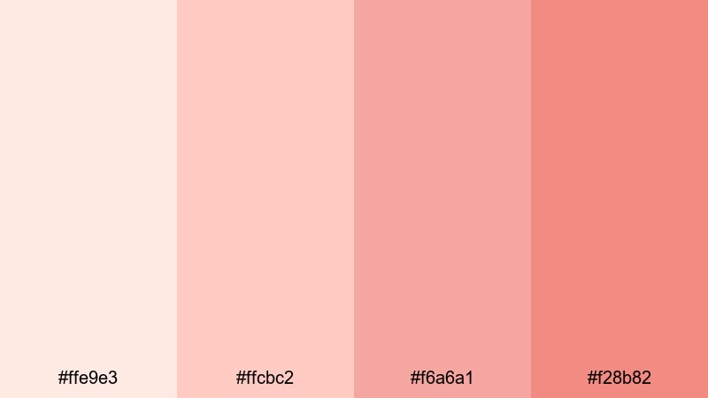 petal kiss harmony feminine color palette with hex codes