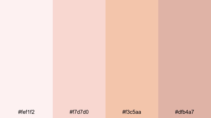 petal knit afternoon almond color palette with hex codes