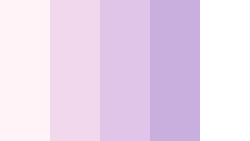 petal mist morning blush lavender color palette with hex codes