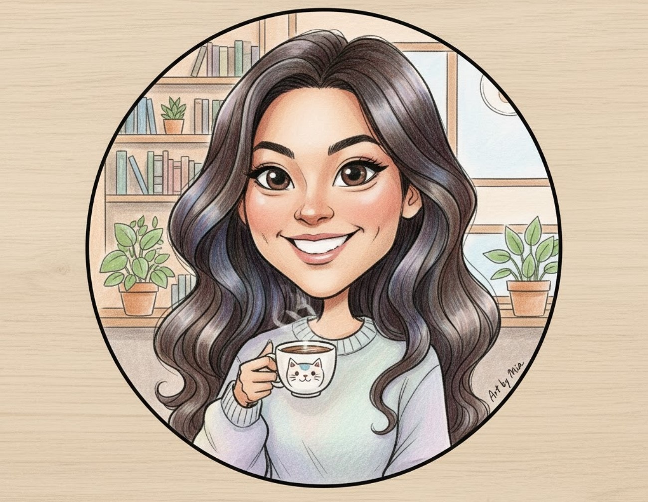 hand drawn caricature tiktok dp
