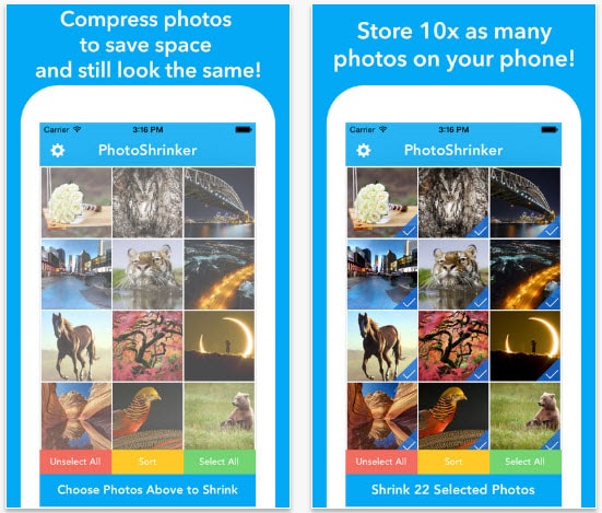 Como redimensionar as fotos em um iPhone
