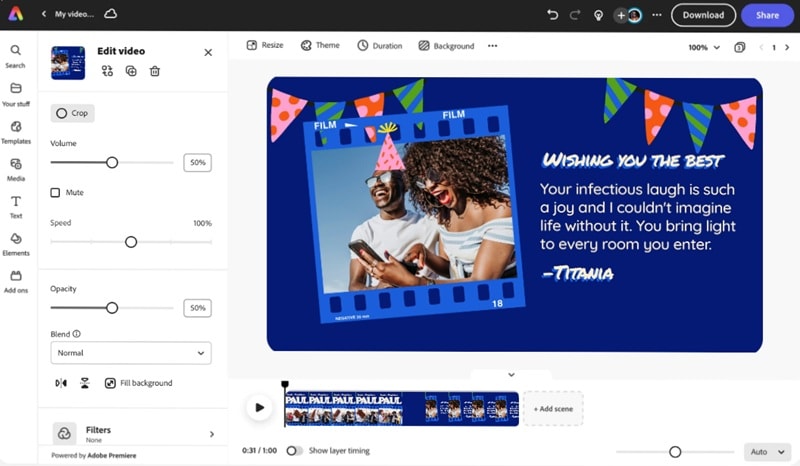 adobe express online slideshow maker