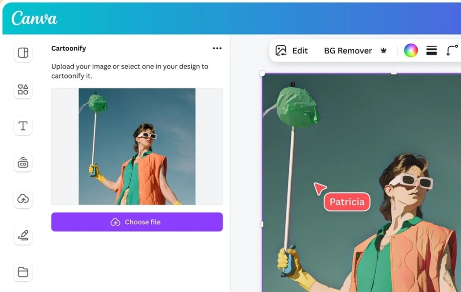 canva photo to cartoon