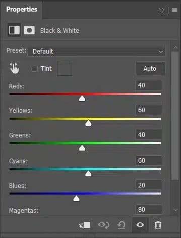 black and white layer