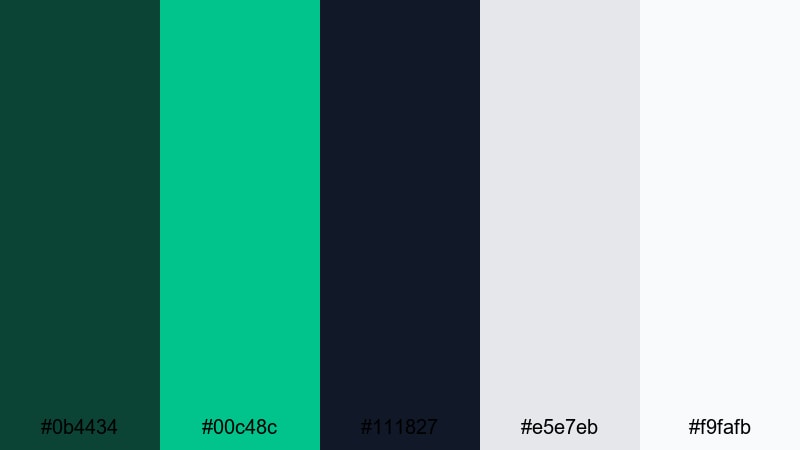 phthalo grid interface phthalo green color palette with hex codes