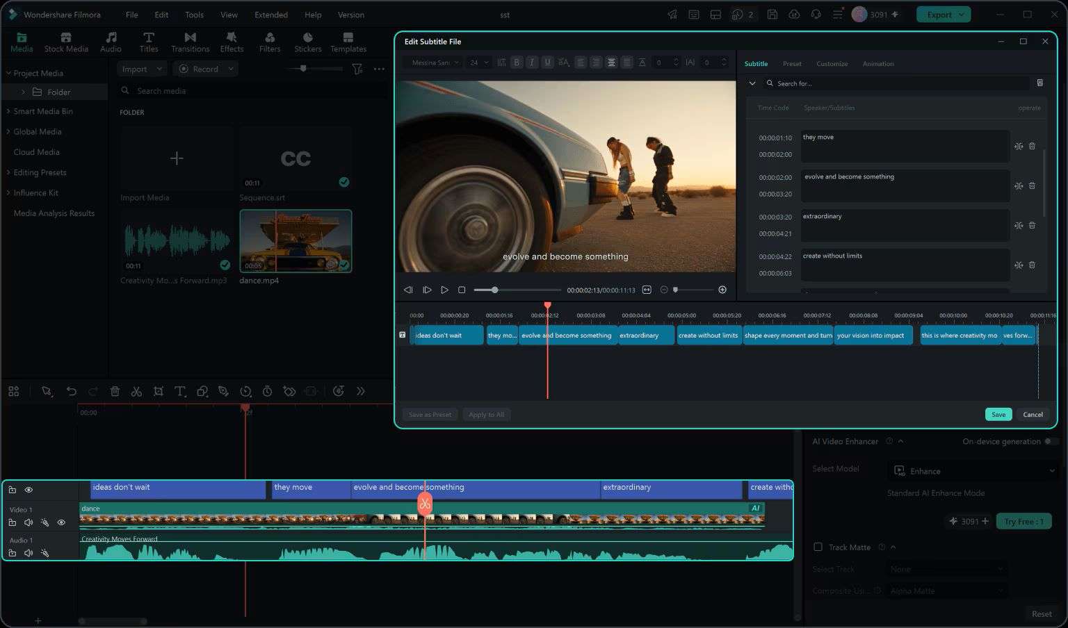 filmora timeline editor
