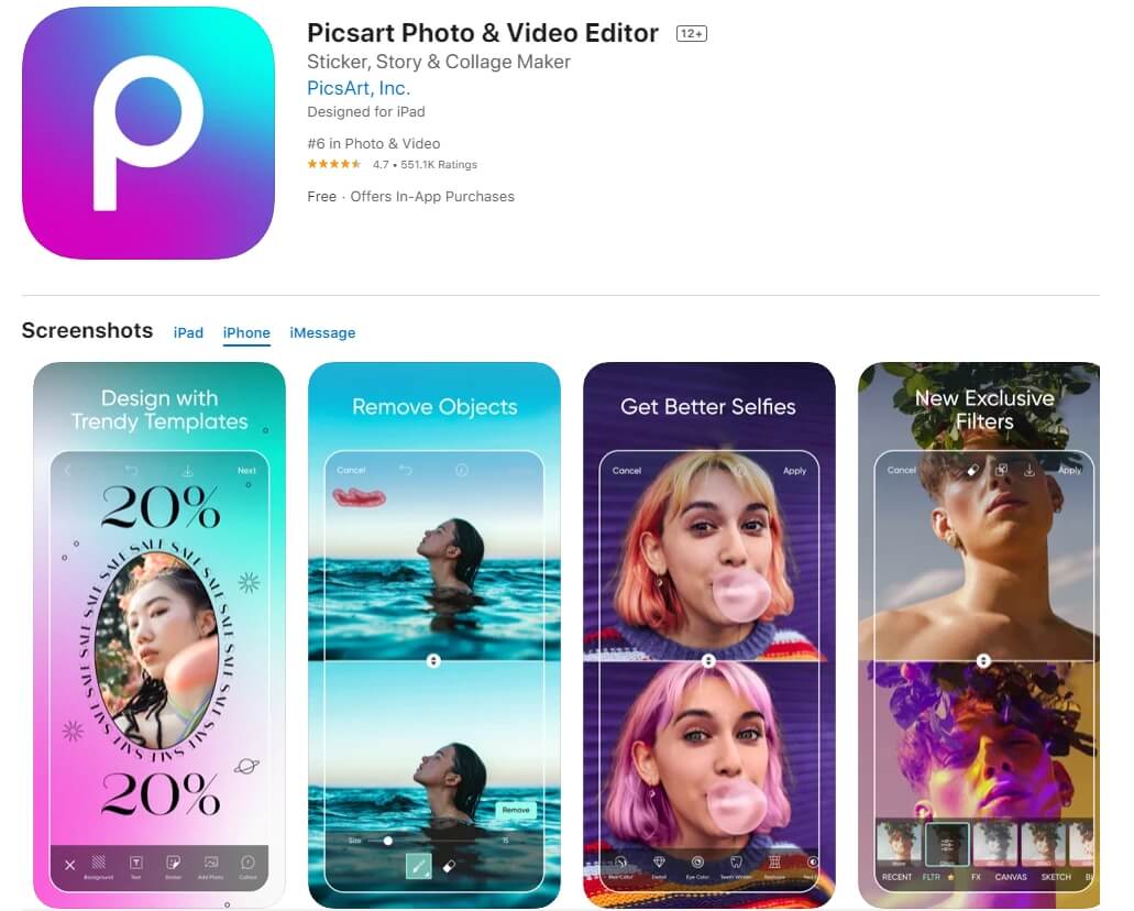 picsart  Highlight Cover Maker App for iOS and Android