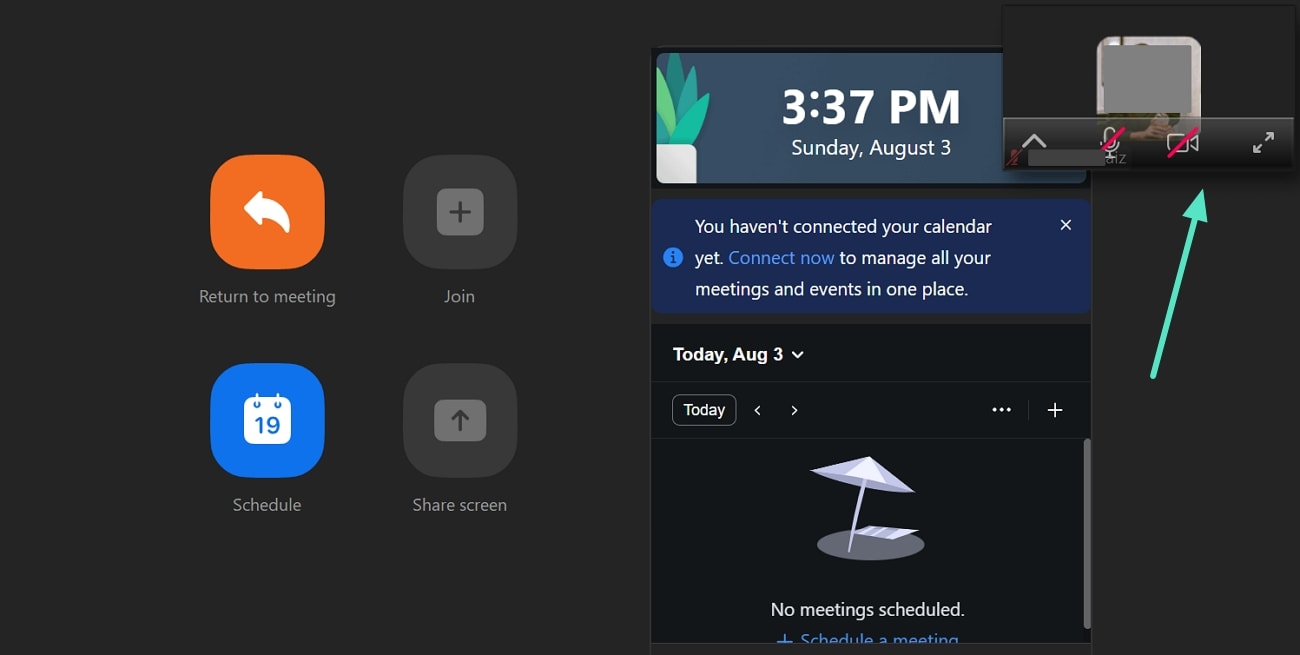 minimize meeting screen for pip mode