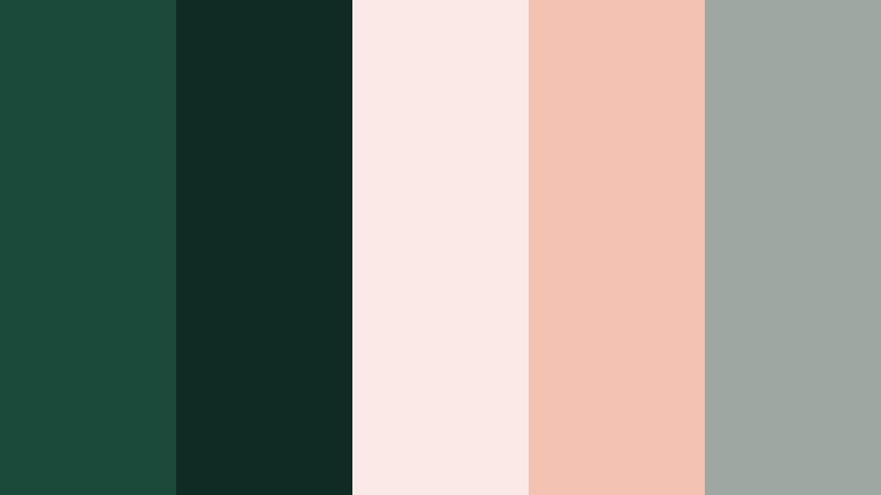pine and blush vows deep pine green color palette with hex codes