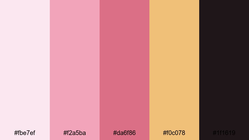 pink gold red carpet pink gold color palette with hex codes