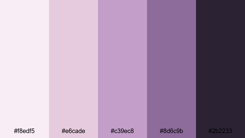 pink lavender monoline pink lavender color palette with hex codes