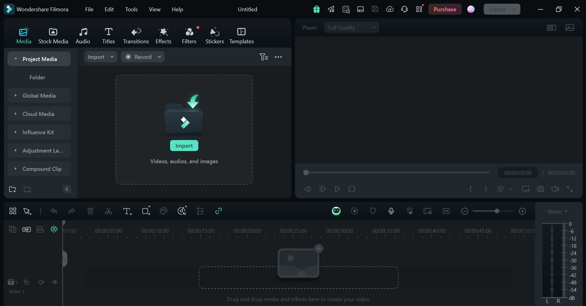 import media to filmora