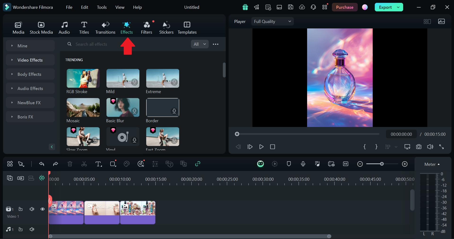 add effects to your video