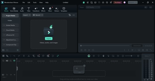 import media to filmora