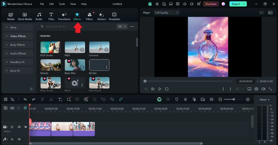 add effects to your video