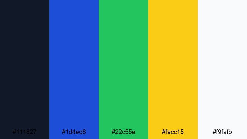 pitch deck impact professional color palette with hex codes