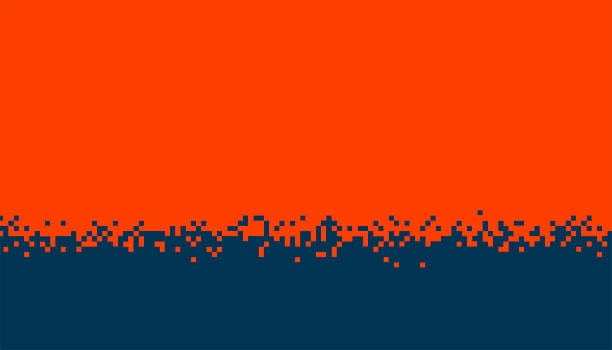 Blocky transitions pixel art template from filmora