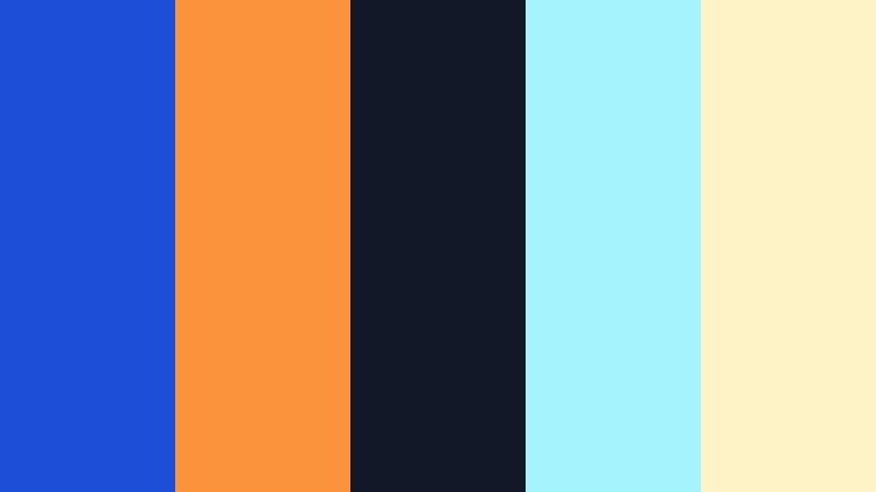 pixel blaze royal blue and orange electronics store color color palette with hex codes