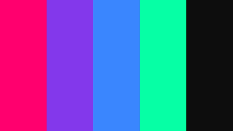pixel pulse neon color color palette with hex codes