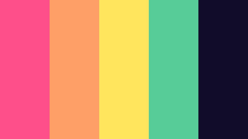 pixel sunset arcade neon sunset color palette with hex codes