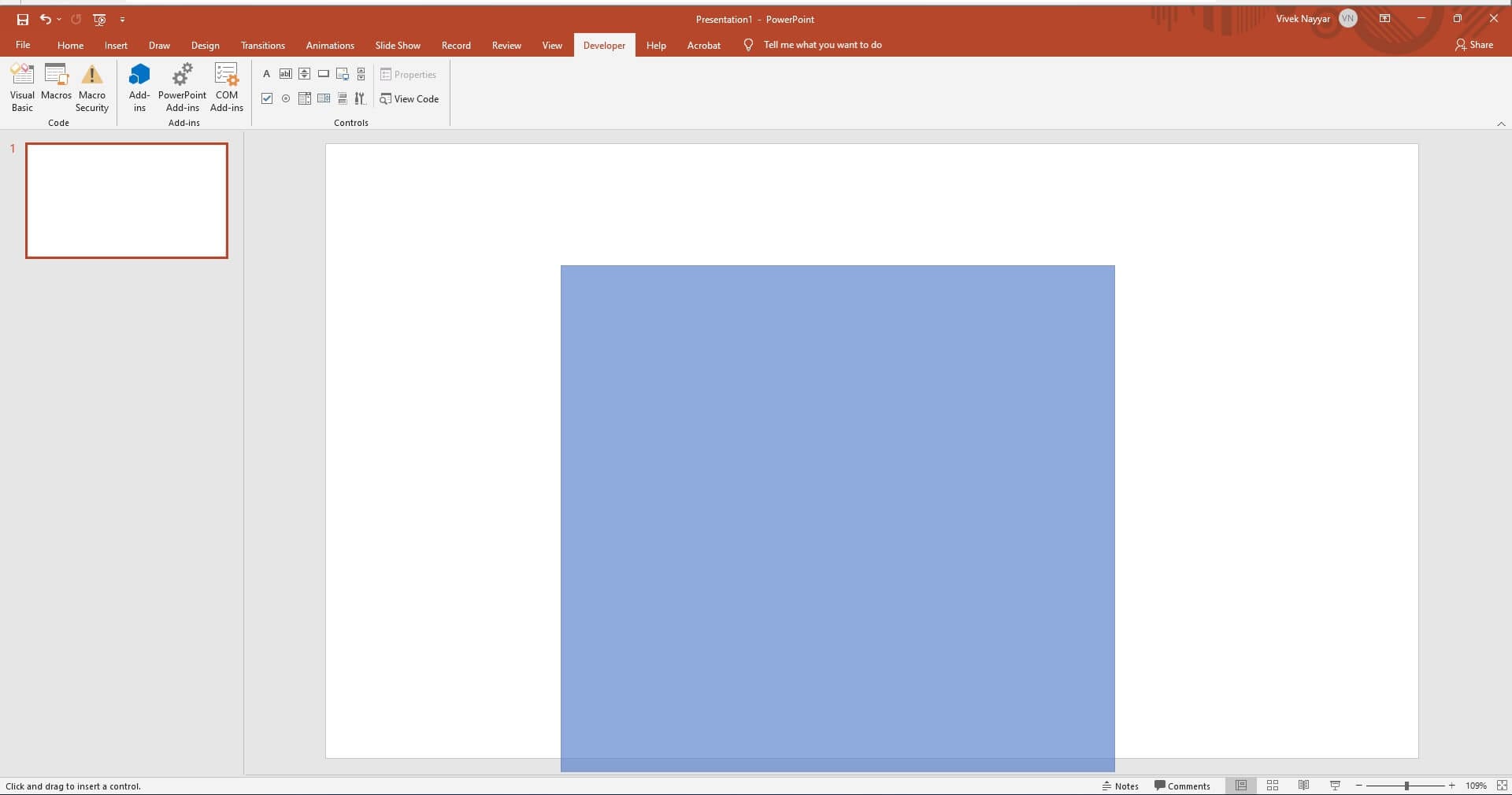 разместите окно проигрывателя Windows Media Powerpoint