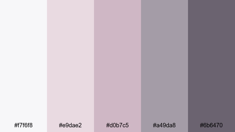 platinum blush whisper platinum color palette with hex codes