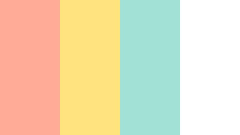 playful coral doodles soft coral color palette with hex codes
