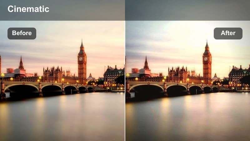 Stylish person posing in a city plaza with muted pastel color grading.