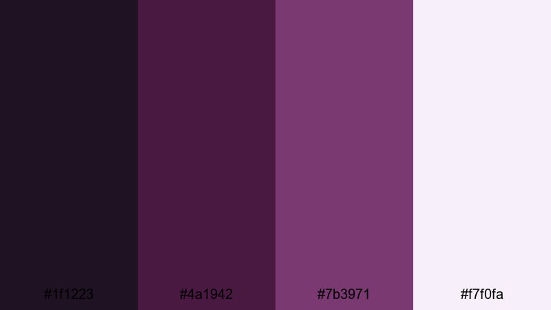 plum mono minimal purple plum color palette with hex codes