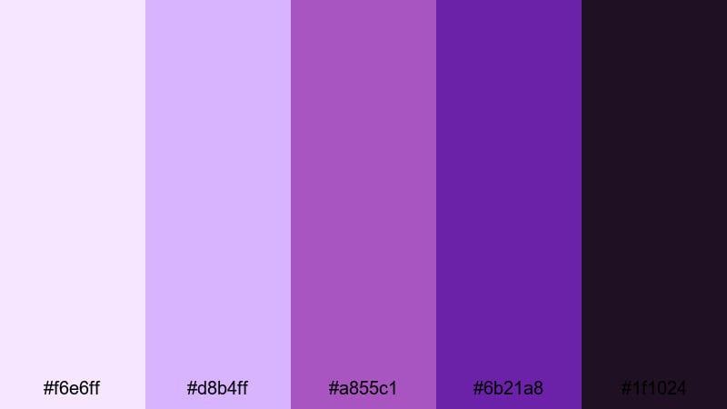 plum velvet branding purple magenta color palette with hex codes