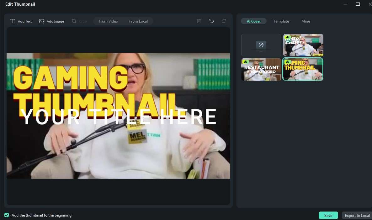 select thumbnail