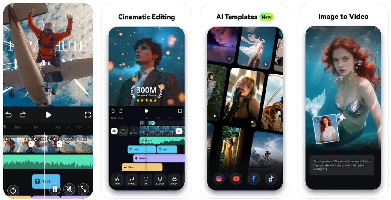 filmora app video editing tool