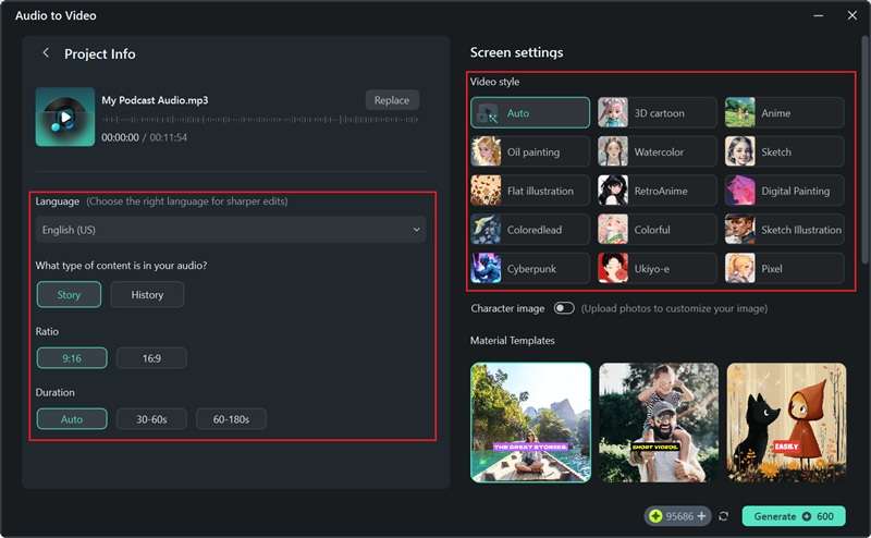 select video settings