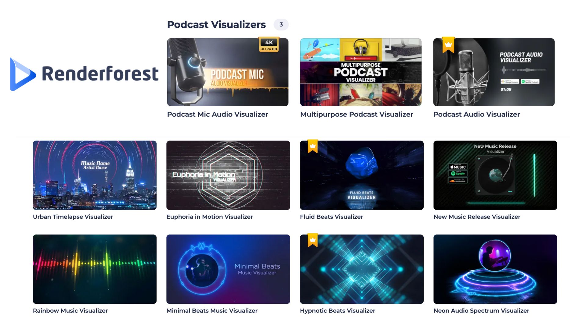 renderforest podcast visualizer