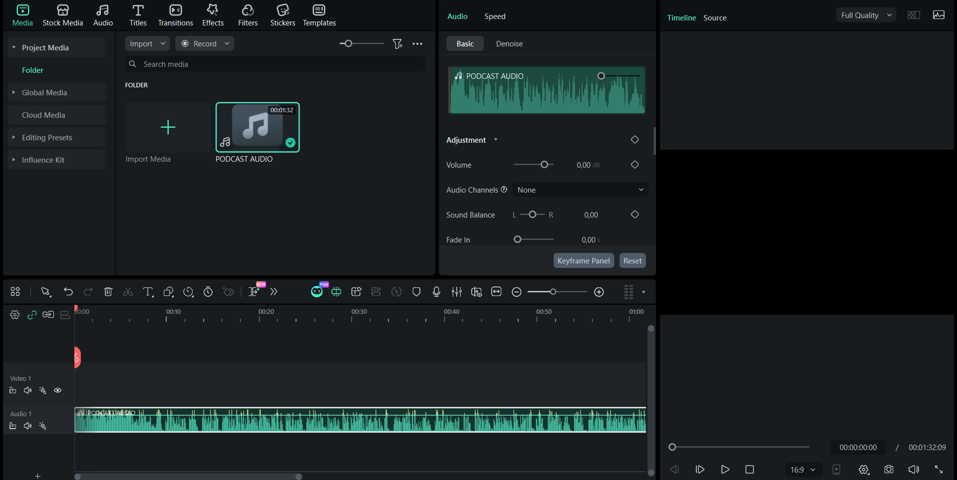import and drag your audio file