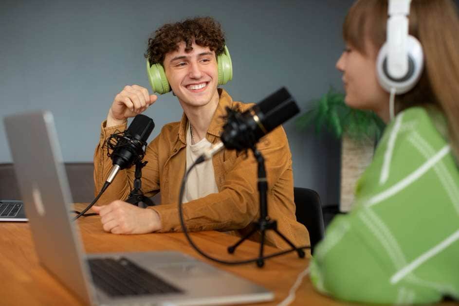 podcasters recording