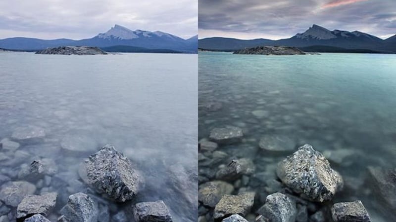 side by side of polarizing filter