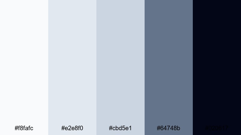 polished chrome studio industrial color palette with hex codes