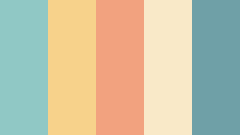 poolside summer polaroid color color palette with hex codes