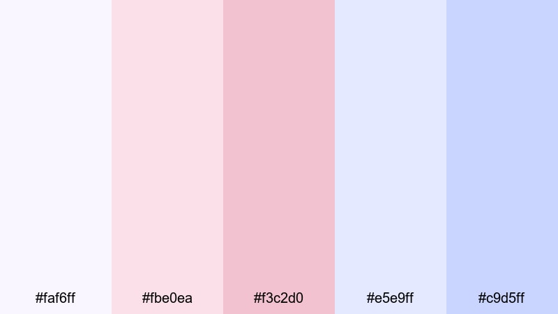 porcelain teacup glow tea party color palette with hex codes