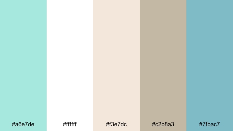 porcelain teacup hues robins egg blue color palette with hex codes